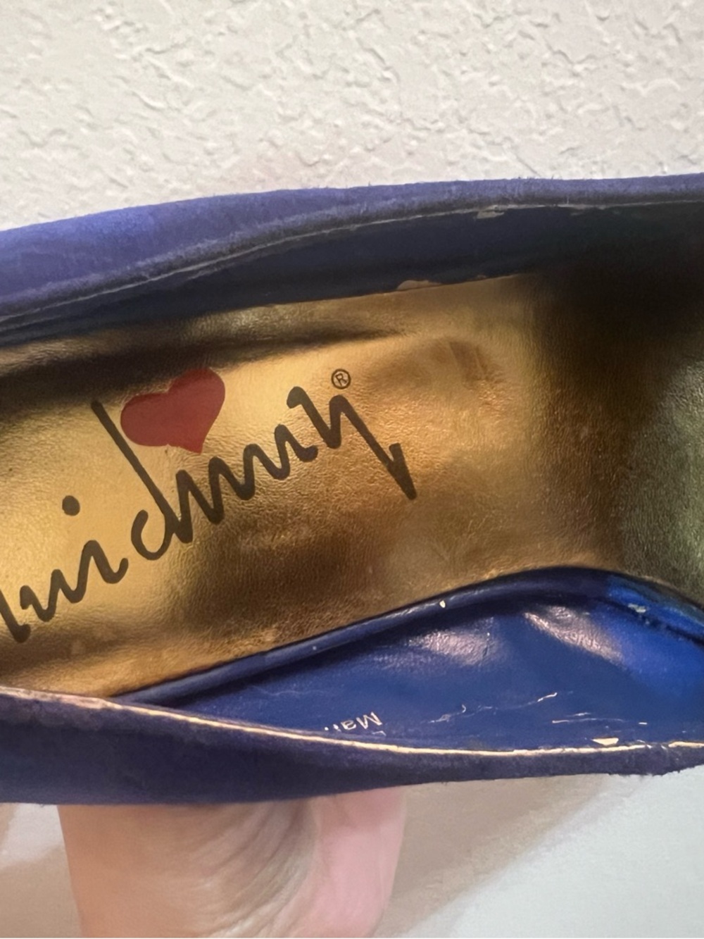 Blue Suede Platform High Heels - Picture 3 of 5